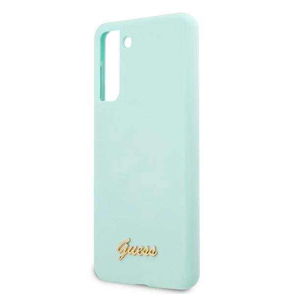 Guess GUHCS21MLSLMGLB S21+ G996 blue/blue hardcase Silicone Script Metal Logoeng