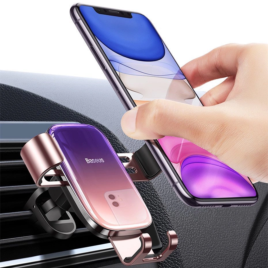 Baseus Glaze gravity car holder for air vent black (SUYL-LG01)eng