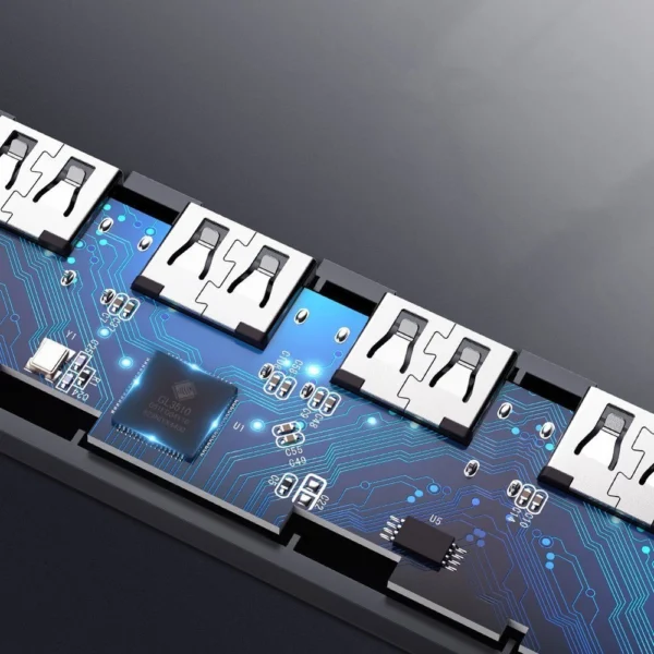 [ON RETURN] Ugreen USB HUB splitter - 4x USB 3.2 Gen 1 with micro USB power port gray (CM219 50985)eng