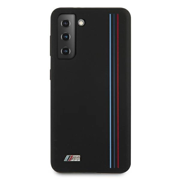 Etui BMW BMHCS21MSIVTBK S21+ G996 czarny/black Silicone Stripes M Collectioneng