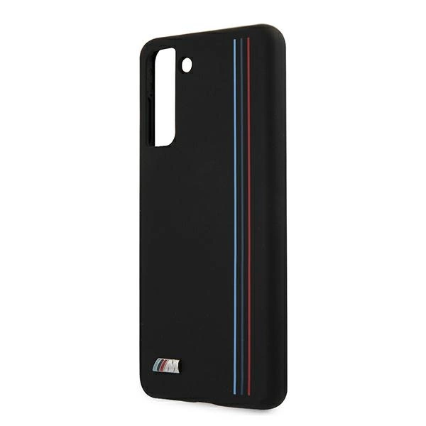Etui BMW BMHCS21MSIVTBK S21+ G996 czarny/black Silicone Stripes M Collectioneng