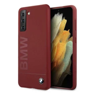 Etui BMW BMHCS21MSLBLRE S21+ G996 czerwony/red hardcase Silicone Signature Logoeng
