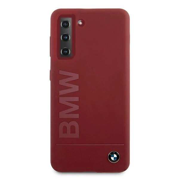 Etui BMW BMHCS21MSLBLRE S21+ G996 czerwony/red hardcase Silicone Signature Logoeng