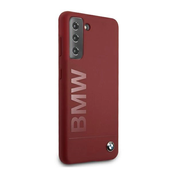 Etui BMW BMHCS21MSLBLRE S21+ G996 czerwony/red hardcase Silicone Signature Logoeng