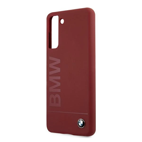 Etui BMW BMHCS21MSLBLRE S21+ G996 czerwony/red hardcase Silicone Signature Logoeng