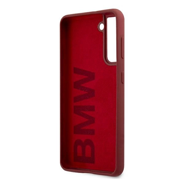 Etui BMW BMHCS21MSLBLRE S21+ G996 czerwony/red hardcase Silicone Signature Logoeng