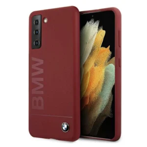 Etui BMW BMHCS21SSLBLRE S21 G991 czerwony/red hardcase Silicone Signature Logoeng