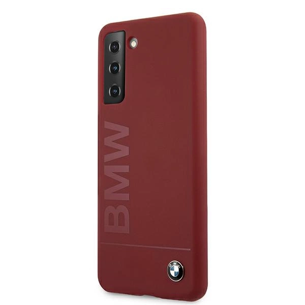 Etui BMW BMHCS21SSLBLRE S21 G991 czerwony/red hardcase Silicone Signature Logoeng