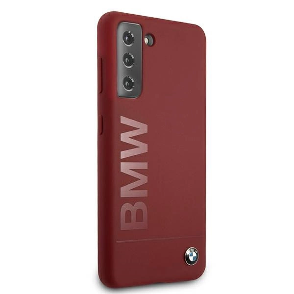 Etui BMW BMHCS21SSLBLRE S21 G991 czerwony/red hardcase Silicone Signature Logoeng