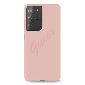 Guess GUHCS21LLSVSPI S21 Ultra G998 pink/pink hardcase Script Vintageeng