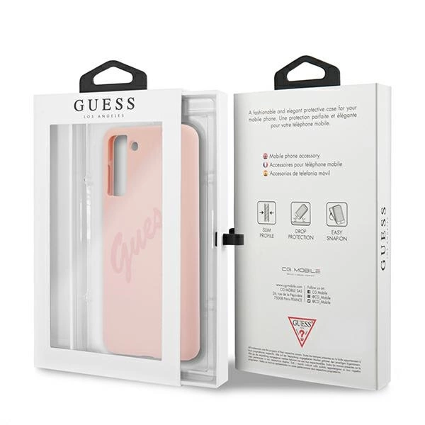 Guess GUHCS21MLSVSPI S21+ G996 pink/pink hardcase Script Vintageeng