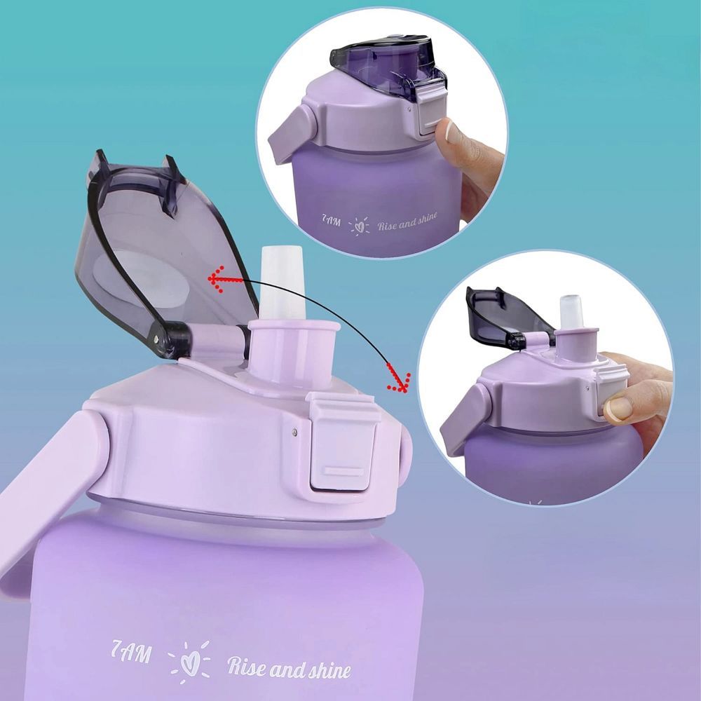 68d270893c3c983d20a1e924a8bc2715 Water bottle with a straw with a motivational measuring 2L RC-K-992 purple blue