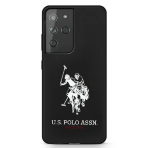 US Polo USHCS21LSLHRBK S21 Ultra G998 czarny/black Silicone Logoeng
