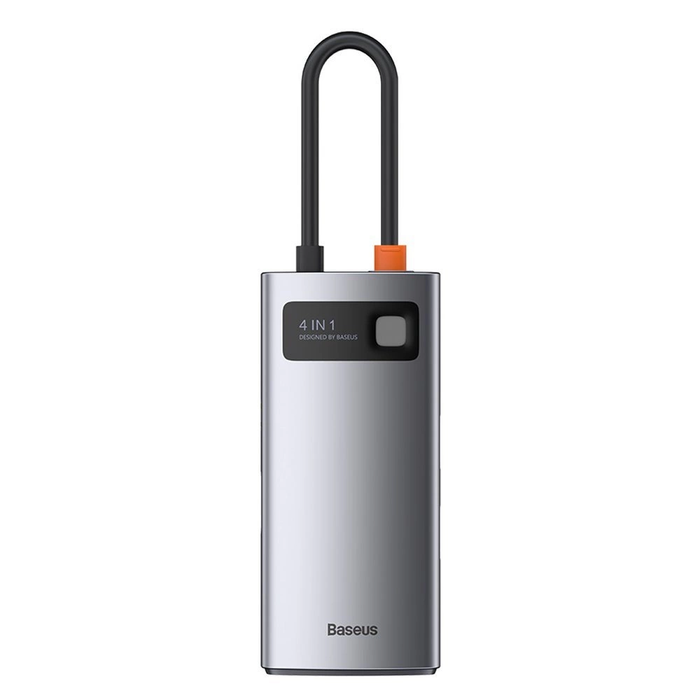 Baseus Metal Gleam 4in1 multifunctional HUB USB Type C - USB Type C Power Delivery 100 W / HDMI 4K 30 Hz / 1x USB 3.2 Gen 1 / 1x USB 2.0 (CAHUB-CY0G)eng