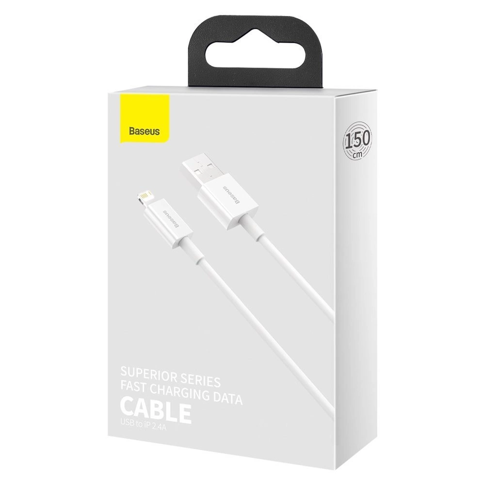 Baseus Superior USB - Lightning cable 2.4A 1.5 m White (CALYS-B02)eng