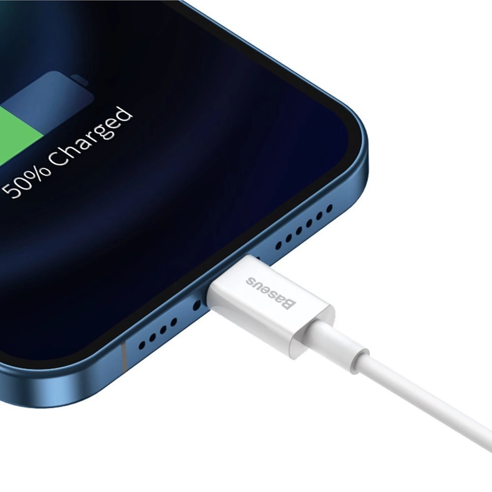 Baseus Superior USB - Lightning cable 2.4A 1 m White (CALYS-A02)eng