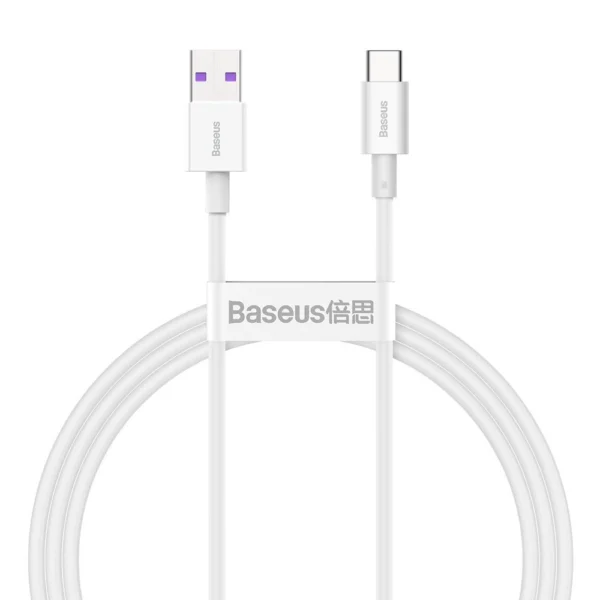 Baseus Superior USB Cable - USB Type C 66 W 6A 1 m White (CATYS-02)eng
