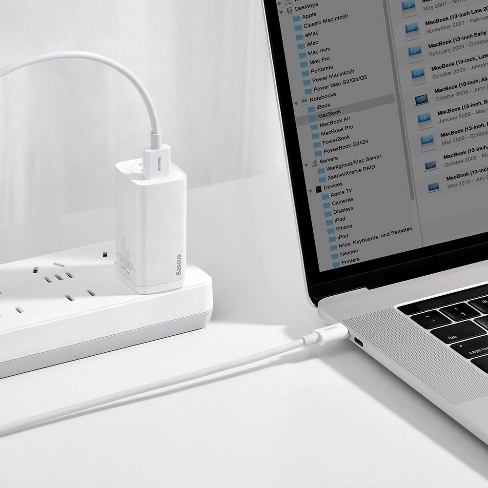 Baseus Superior cable USB - USB TypeC 66 W 6A 2 m White (CATYS-A02)eng
