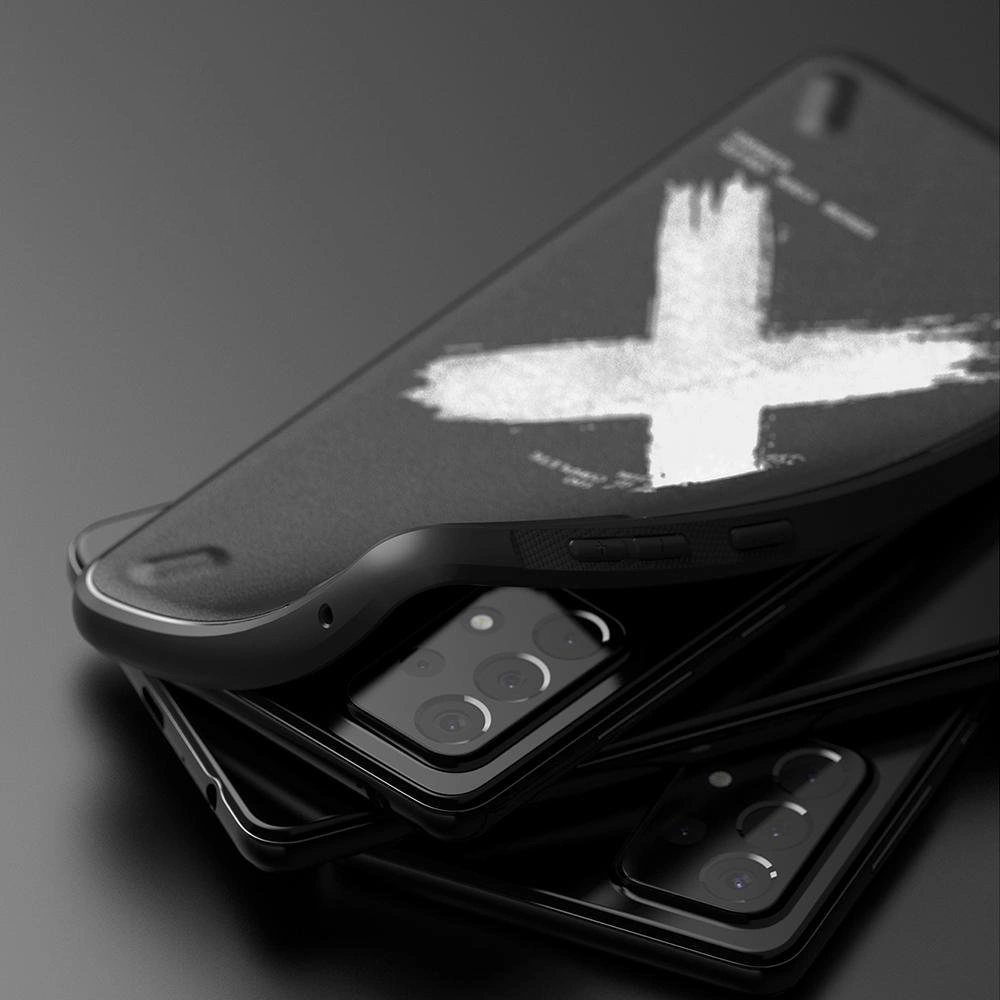 Ringke Onyx Design Durable TPU Case Cover for Samsung Galaxy A72 4G black (Paint) (OXSG0047)eng