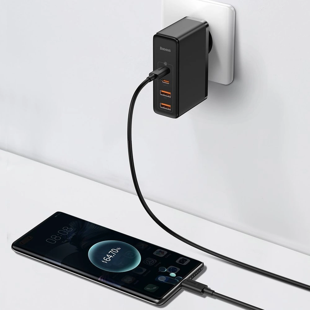 Baseus GaN2 Pro fast charger 100W USB / USB Type C Quick Charge 4+ Power Delivery black (CCGAN2P-L01)eng