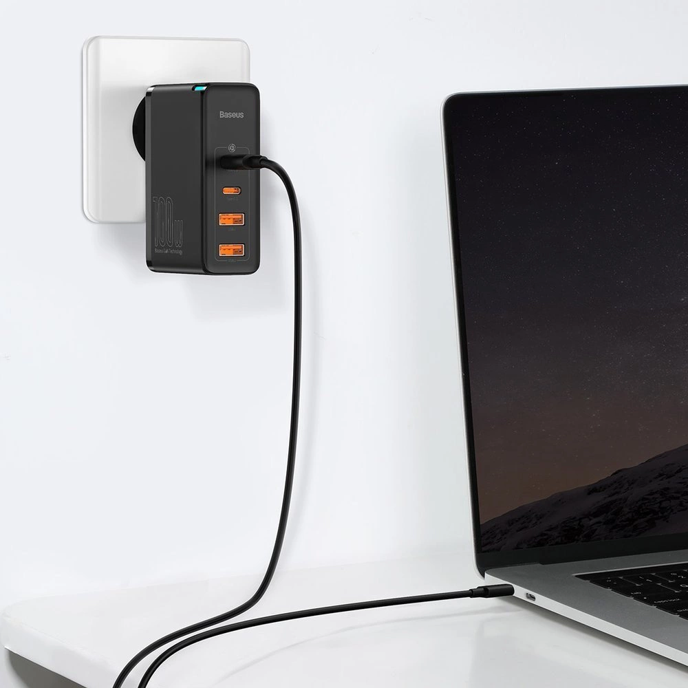 Baseus GaN2 Pro fast charger 100W USB / USB Type C Quick Charge 4+ Power Delivery black (CCGAN2P-L01)eng