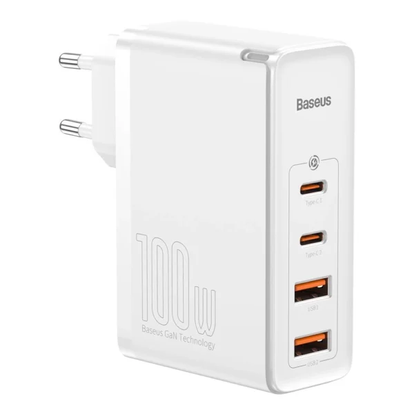 Baseus GaN2 Pro fast charger 100W USB / USB Type C Quick Charge 4+ Power Delivery white (CCGAN2P-L02)eng