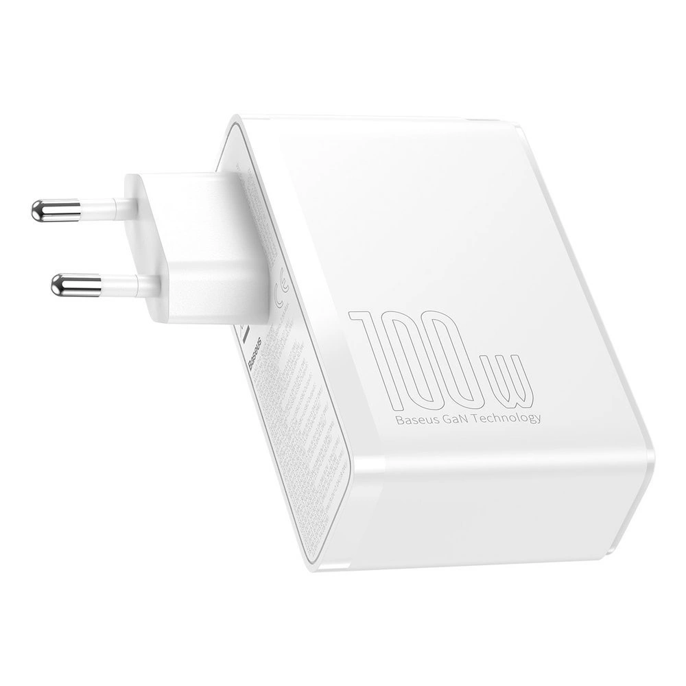 Baseus GaN2 Pro fast charger 100W USB / USB Type C Quick Charge 4+ Power Delivery white (CCGAN2P-L02)eng