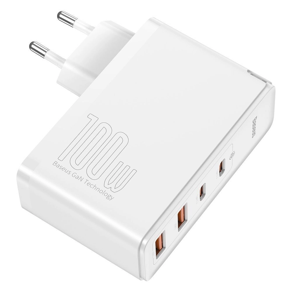 Baseus GaN2 Pro fast charger 100W USB / USB Type C Quick Charge 4+ Power Delivery white (CCGAN2P-L02)eng