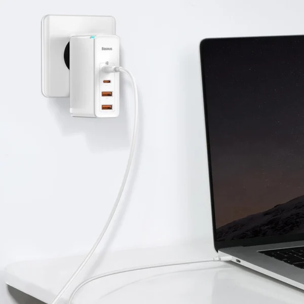 Baseus GaN2 Pro fast charger 100W USB / USB Type C Quick Charge 4+ Power Delivery white (CCGAN2P-L02)eng