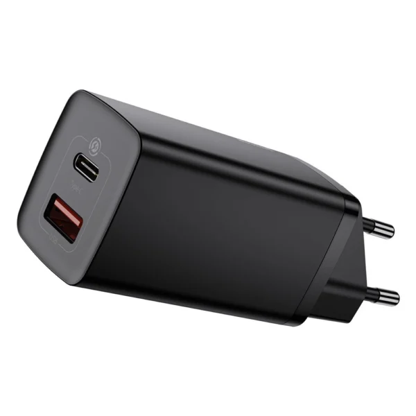 Baseus GaN2 Lite fast charger 65W USB / USB Type C Quick Charge 3.0 Power Delivery (gallium nitride) black (CCGAN2L-B01)eng