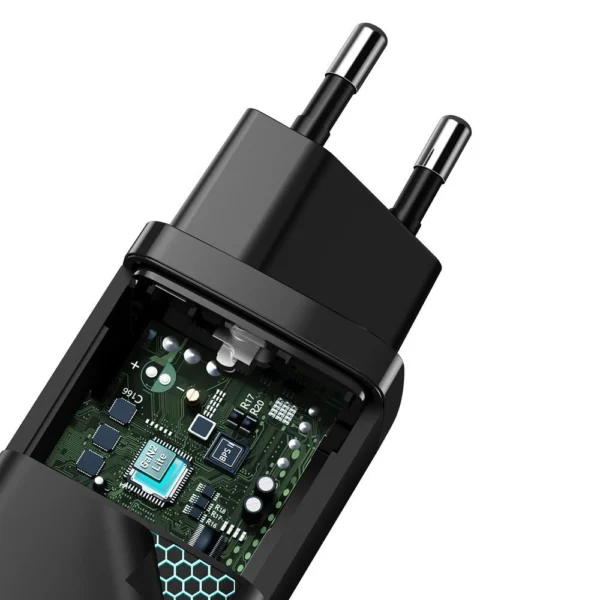 Baseus GaN2 Lite fast charger 65W USB / USB Type C Quick Charge 3.0 Power Delivery (gallium nitride) black (CCGAN2L-B01)eng