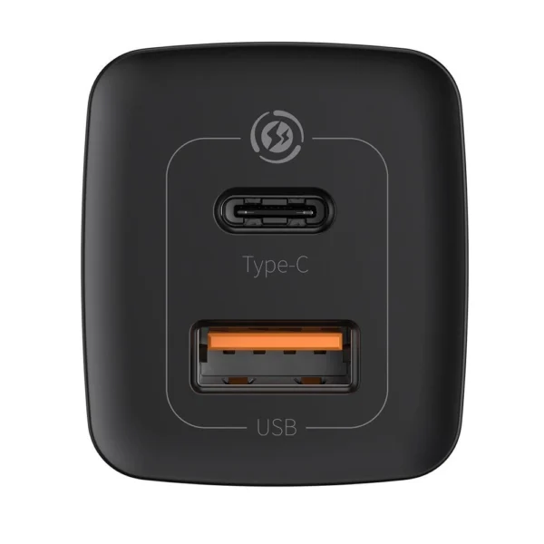 Baseus GaN2 Lite fast charger 65W USB / USB Type C Quick Charge 3.0 Power Delivery (gallium nitride) black (CCGAN2L-B01)eng