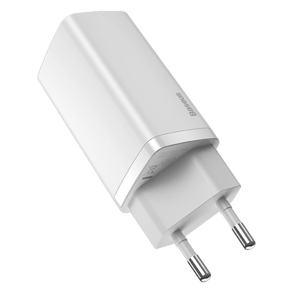 Baseus GaN2 Lite fast charger 65W USB / USB Type C Quick Charge 3.0 Power Delivery (gallium nitride) white (CCGAN2L-B02)eng