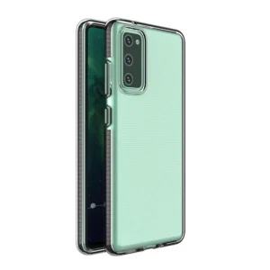 Spring Case clear TPU gel protective cover with colorful frame for Samsung Galaxy A72 4G blackeng