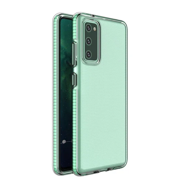 Spring Case clear TPU gel protective cover with colorful frame for Samsung Galaxy A72 4G minteng