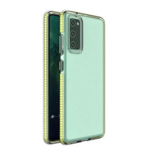 Spring Case clear TPU gel protective cover with colorful frame for Samsung Galaxy A72 4G yelloweng