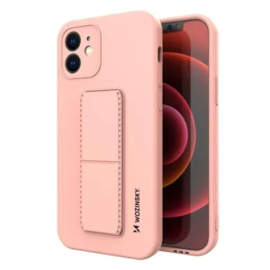 Wozinsky Kickstand Case silicone case with stand for iPhone XS Max pinkeng