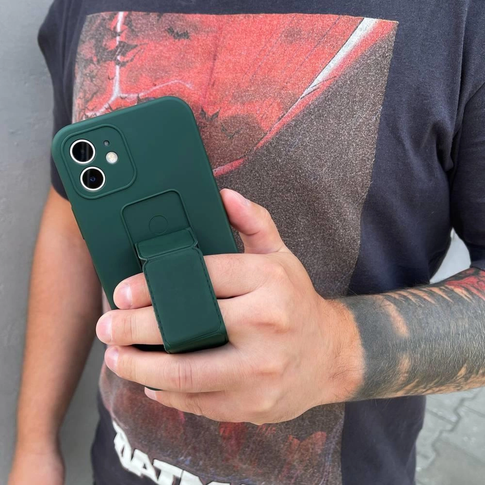 Wozinsky Kickstand Case silicone case with stand for iPhone XS Max pinkeng