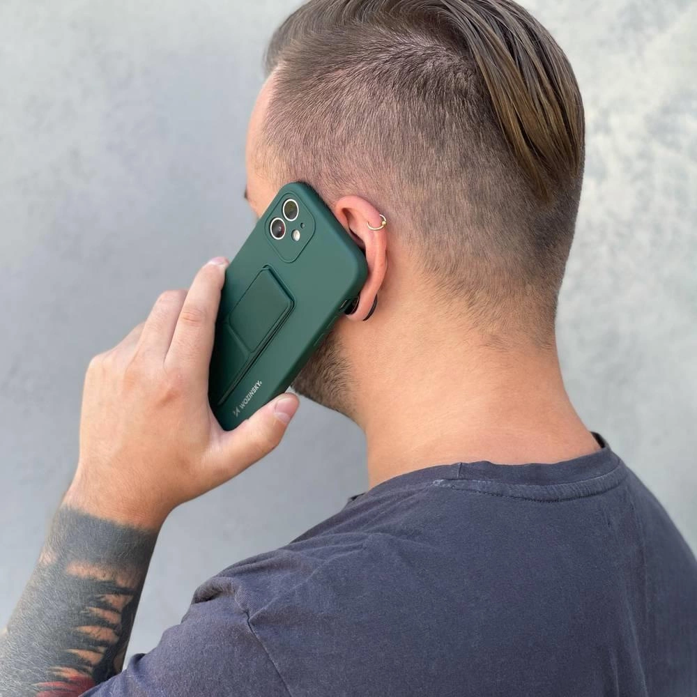 Wozinsky Kickstand Case silicone case with stand for iPhone 11 Pro grayeng