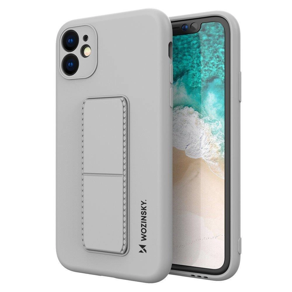 Wozinsky Kickstand Case silicone case for iPhone 12 Pro grayeng