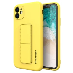 Wozinsky Kickstand Case silicone cover for iPhone 12 Pro yelloweng