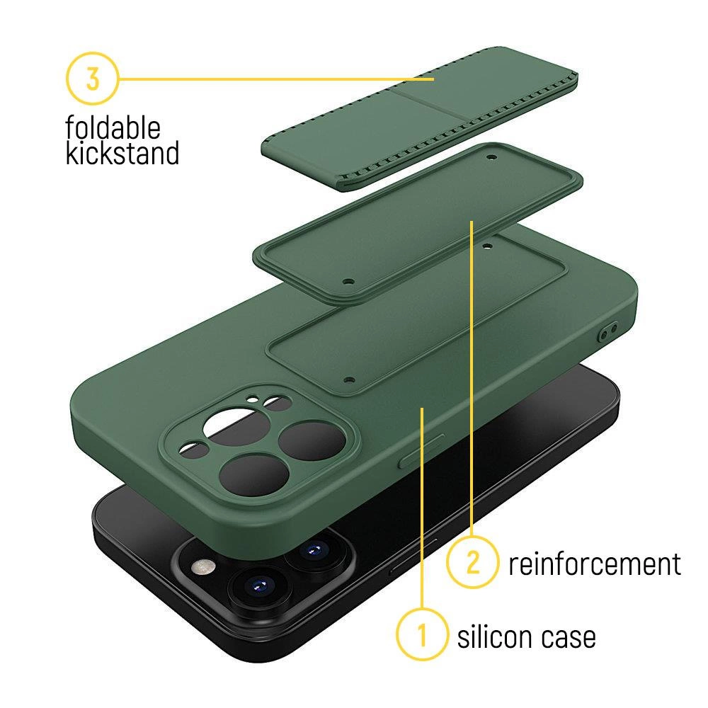 Wozinsky Kickstand Case Silicone Stand Cover for Samsung Galaxy A11 / M11 blueeng