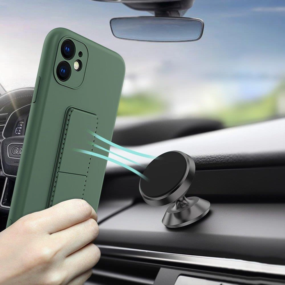 Wozinsky Kickstand Case Silicone Stand Cover for Samsung Galaxy A11 / M11 blueeng