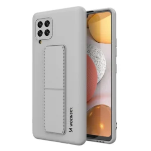 Wozinsky Kickstand Case Silicone Stand Cover for Samsung Galaxy A42 5G Grayeng