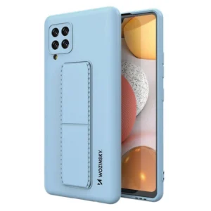 Wozinsky Kickstand Case Silicone Stand Cover for Samsung Galaxy A42 5G Light Blueeng