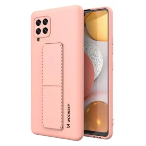 Wozinsky Kickstand Case Silicone Stand Cover for Samsung Galaxy A42 5G Pinkeng