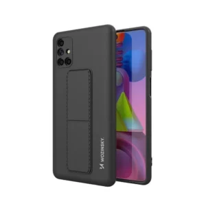 Wozinsky Kickstand Case silicone stand cover for Samsung Galaxy M51 blackeng