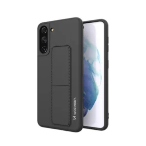 Wozinsky Kickstand Case Silicone Stand Cover for Samsung Galaxy S21 + 5G Blackeng