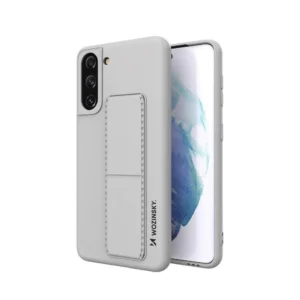 Wozinsky Kickstand Case Silicone Stand Cover for Samsung Galaxy S21 + 5G grayeng