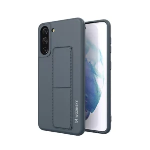 Wozinsky Kickstand Case silicone stand cover for Samsung Galaxy S21 + 5G navy blueeng